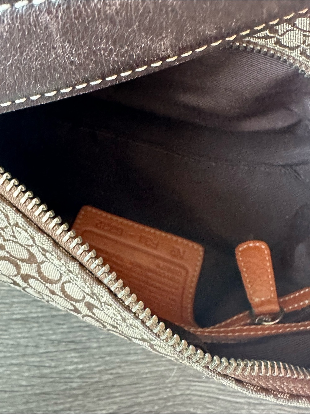 Coach Vintage Y2K Mini Bag in Brown and Tan Signature Monogram Canvas - Picture 10 of 13